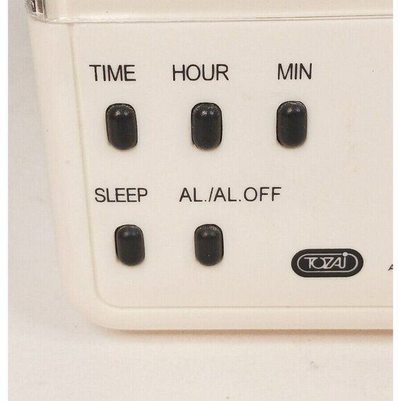 Vintage Tozai AM/FM Clock Radio Cube Model ATC-35 Alarm Snooze Tested - Picture 4 of 4